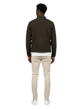 Chamarra denim Indicum Denim de mezclilla con bolsillos para hombre