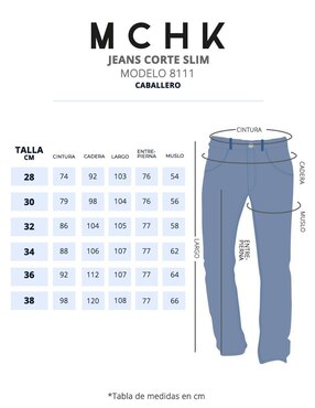 Jeans slim Mchk lavado claro para hombre