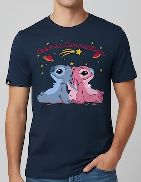 Playera Disney Stitch cuello redondo para hombre