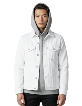 Chamarra denim Indicum Denim de mezclilla con bolsillos para hombre