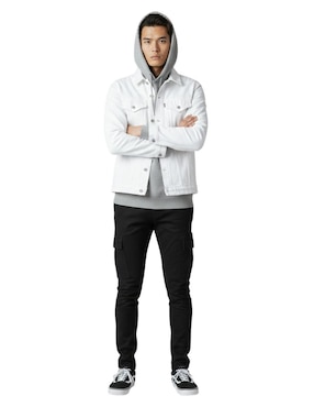 Chamarra denim Indicum Denim de mezclilla con bolsillos para hombre