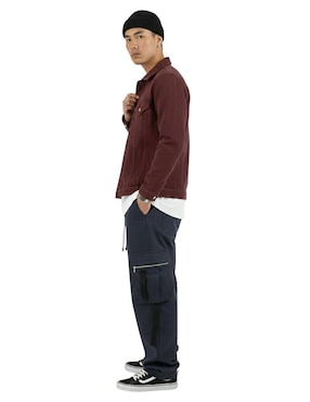 Chamarra denim Indicum Denim de mezclilla con bolsillos para hombre