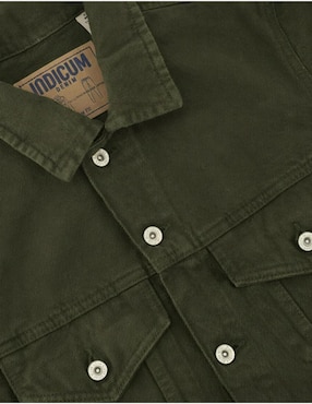 Chamarra denim Indicum Denim de mezclilla con bolsillos para hombre