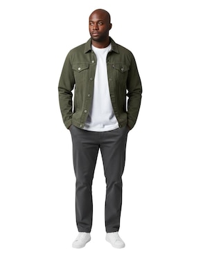 Chamarra denim Indicum Denim de mezclilla con bolsillos para hombre