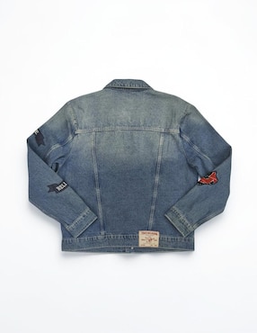 Chamarra denim True Religion de mezclilla con bolsillos para hombre