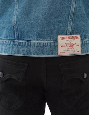 Chamarra denim True Religion de mezclilla con bolsillos para hombre