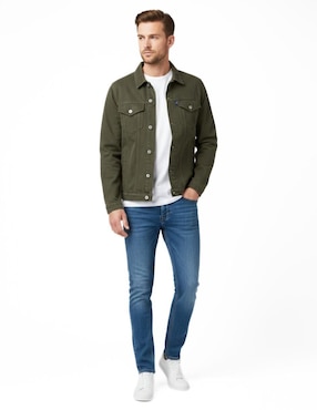 Set chamarra denim Indicum Denim de mezclilla con bolsillos para hombre