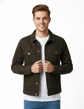 Set chamarra denim Indicum Denim de mezclilla con bolsillos para hombre