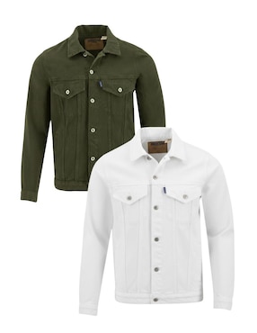 Set chamarra denim Indicum Denim de mezclilla con bolsillos para hombre