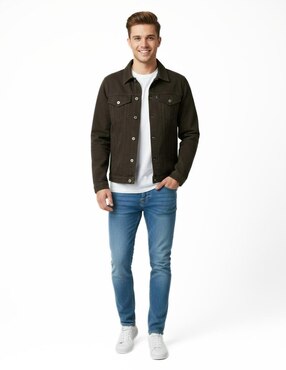 Set chamarra denim Indicum Denim de mezclilla con bolsillos para hombre