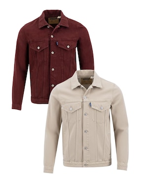 Set chamarra Indicum Denim de mezclilla con bolsillos para hombre