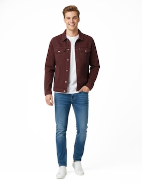 Set chamarra denim Indicum Denim de mezclilla con bolsillos para hombre