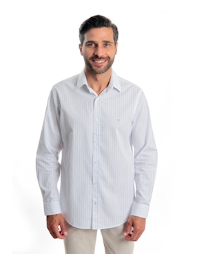Camisa casual Kenneth Cole de algodón manga larga para hombre