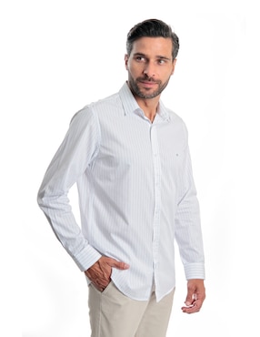 Camisa casual Kenneth Cole de algodón manga larga para hombre