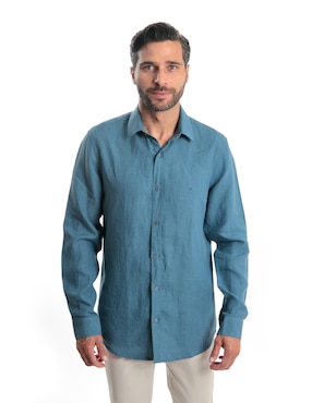 Camisa casual Kenneth Cole manga corta para hombre