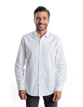 Camisa casual Kenneth Cole de algodón manga larga para hombre