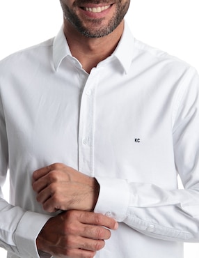 Camisa casual Kenneth Cole de algodón manga larga para hombre