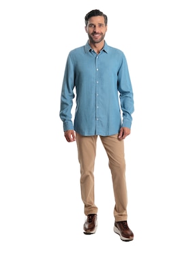 Camisa casual Kenneth Cole manga larga para hombre
