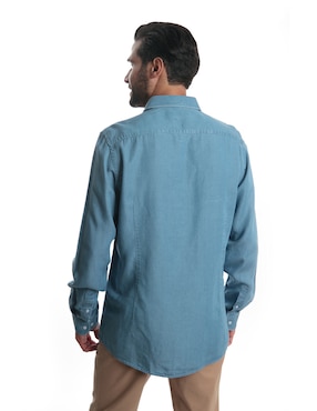 Camisa casual Kenneth Cole manga larga para hombre