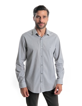 Camisa casual Kenneth Cole manga larga para hombre