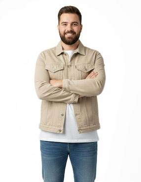 Set chamarra denim Indicum Denim de mezclilla con bolsillos para hombre