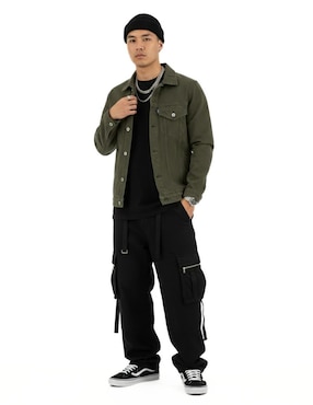 Set chamarra denim Indicum Denim de mezclilla con bolsillos para hombre