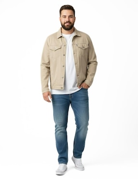 Set chamarra denim Indicum Denim de mezclilla con bolsillos para hombre