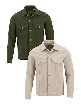 Set chamarra denim Indicum Denim de mezclilla con bolsillos para hombre