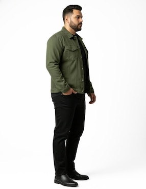 Set chamarra denim Indicum Denim de mezclilla con bolsillos para hombre