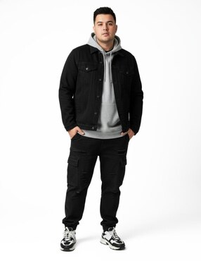 Set chamarra denim Indicum Denim de mezclilla con bolsillos para hombre