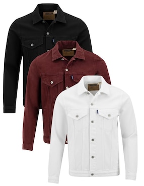 Set chamarra denim Indicum Denim de mezclilla con bolsillos para hombre