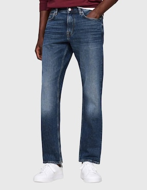 Jeans Skinny Tommy Hilfiger Lavado Desgastado Para Hombre