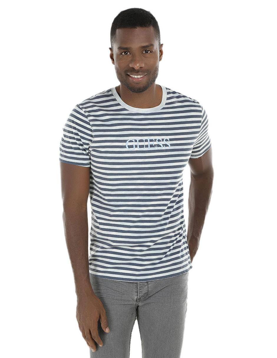 playera guess hombre rayas