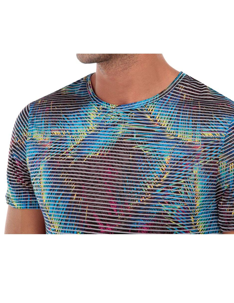 playera guess rayas