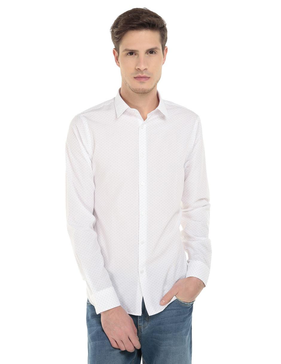Camisa casual de algodón manga larga para hombre 1