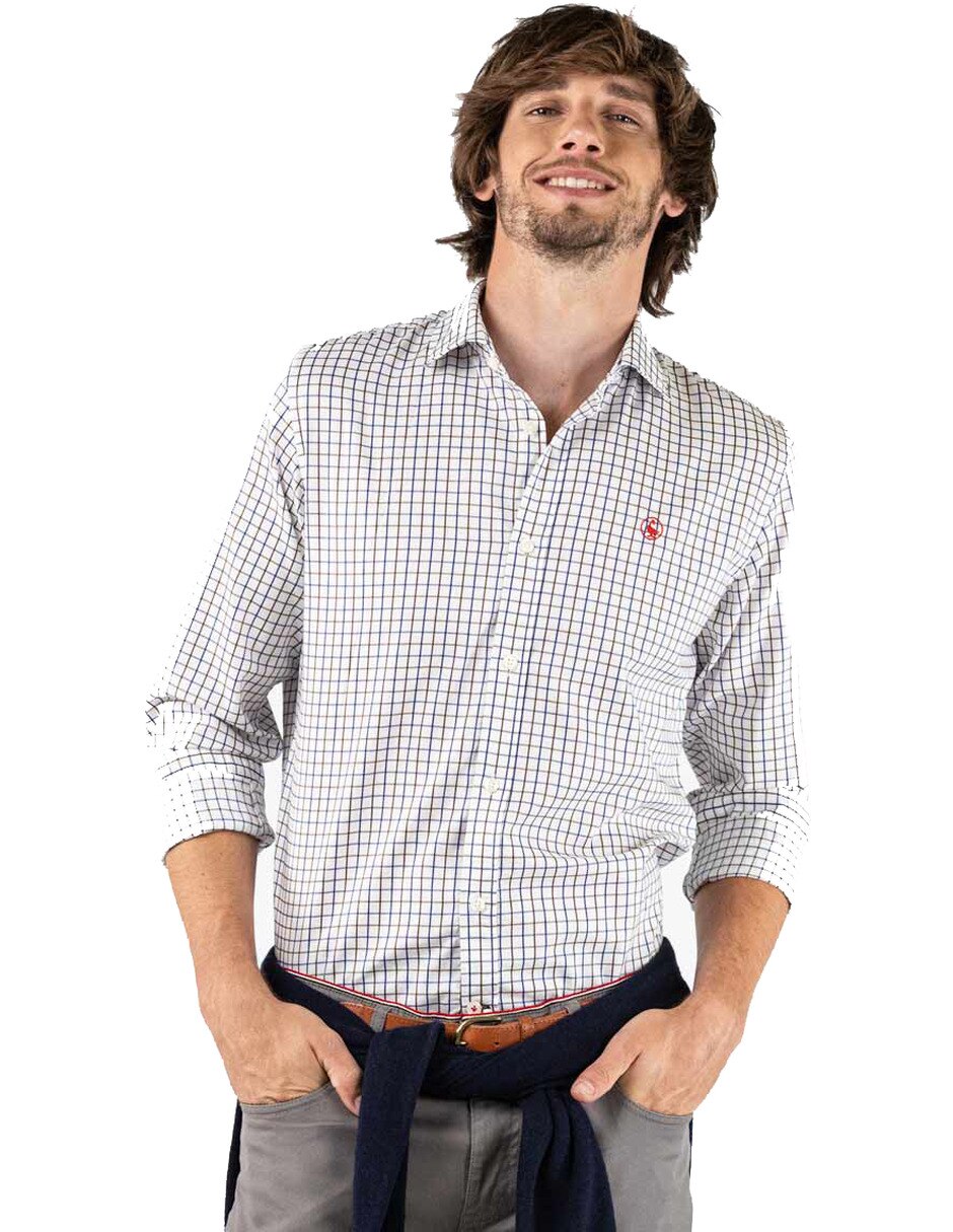 Camisa casual El Ganso corte slim fit a cuadros en Liverpool