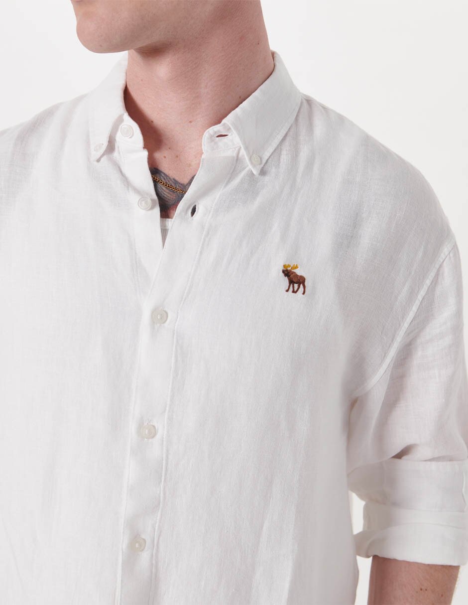 Camisa discount blanca abercrombie