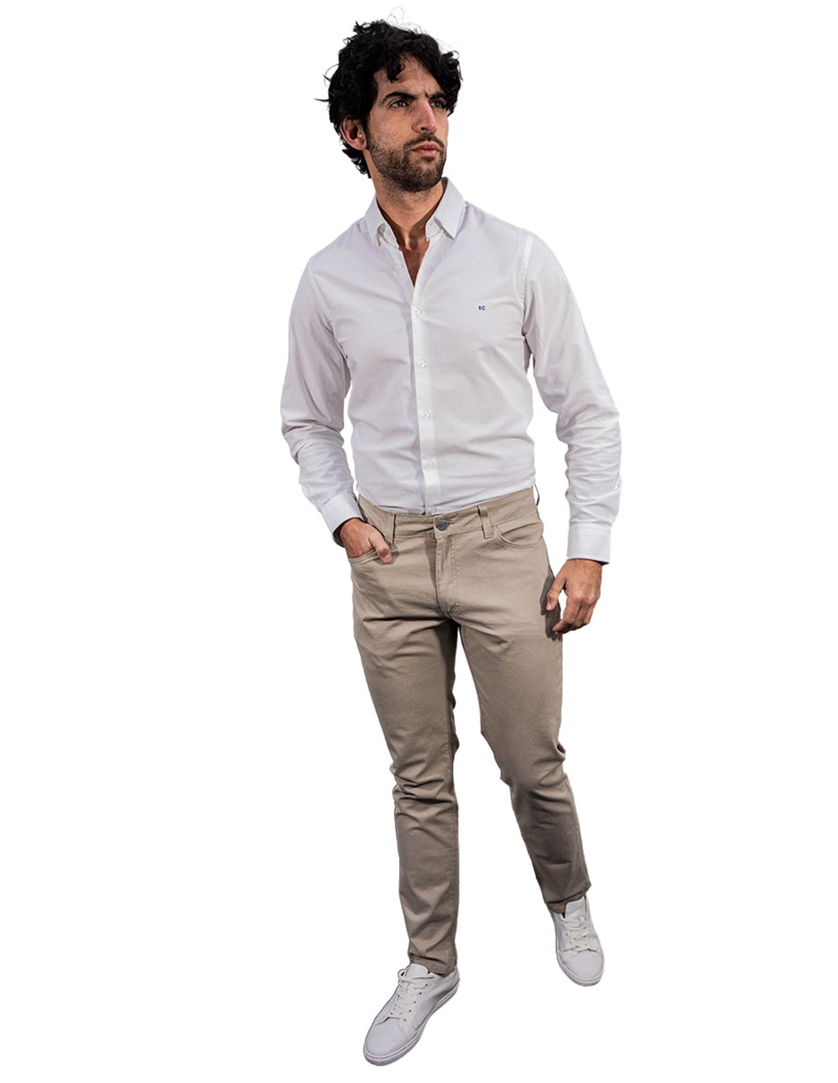 Pantalón chino slim de algodón para hombre 3
