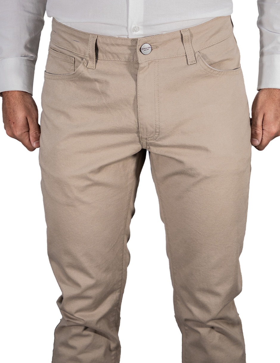 Pantalón chino slim de algodón para hombre 4
