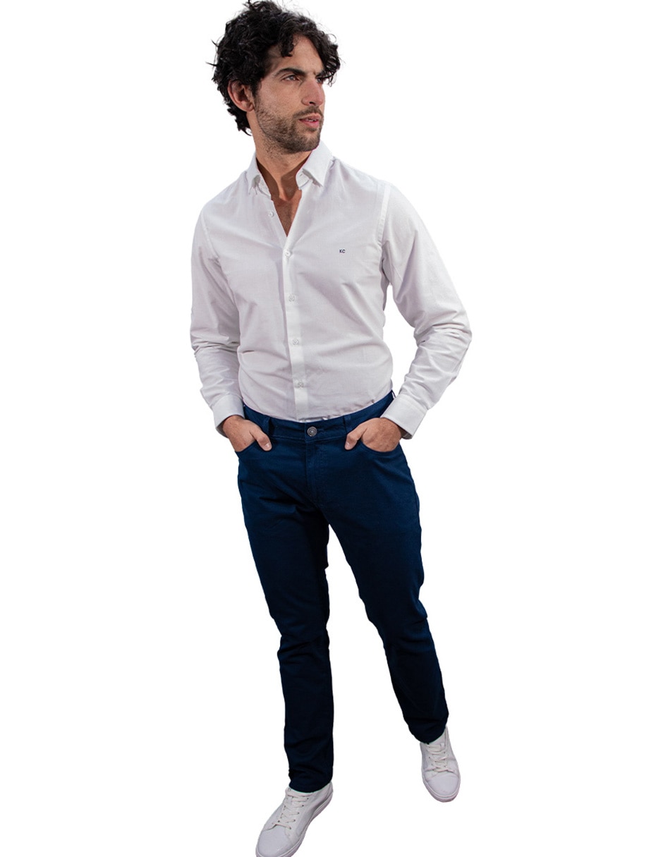 Pantalón chino slim de algodón para hombre 3