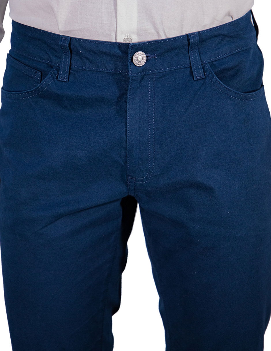 Pantalón chino slim de algodón para hombre 4