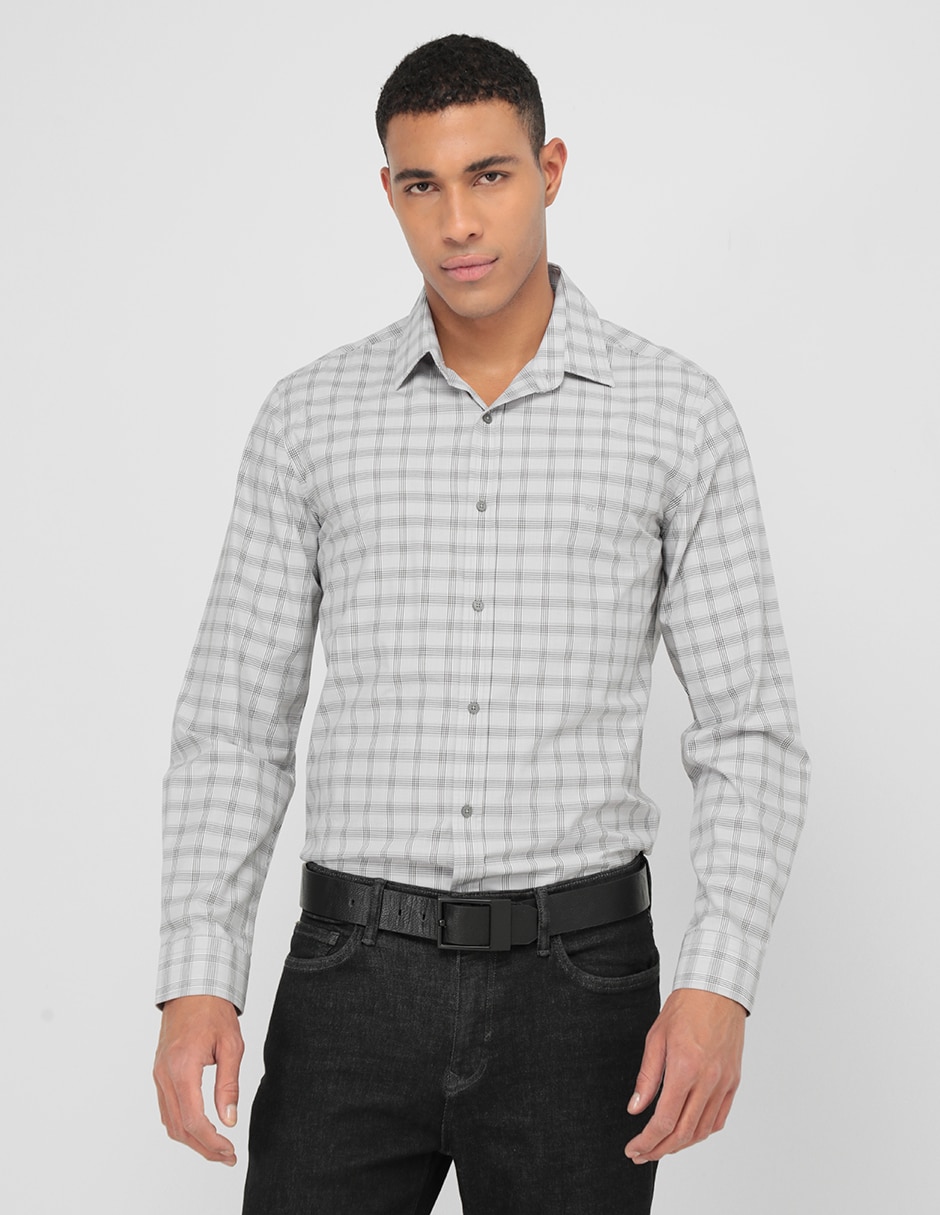 Camisa casual manga larga para hombre 1