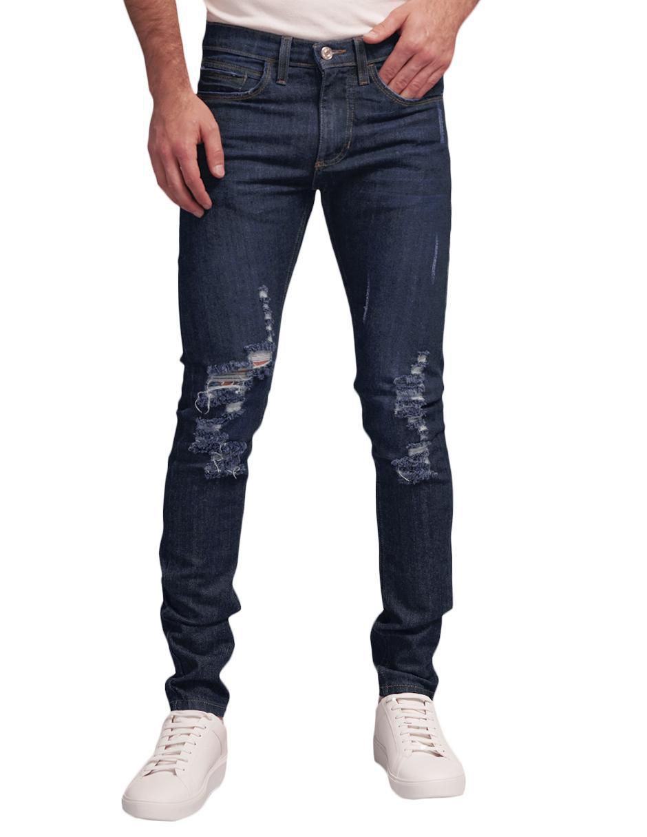 Jeans skinny Mchk 8002 lavado obscuro para hombre Liverpool