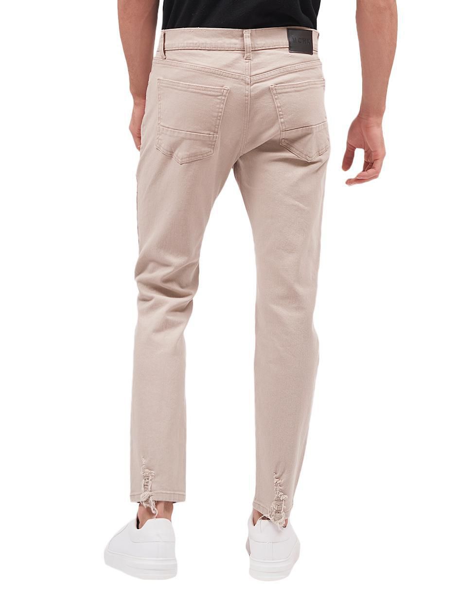 Jeans slim lavado desgastado para hombre 2