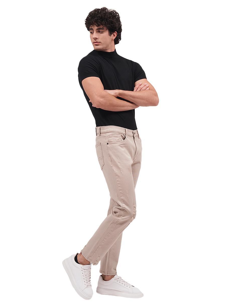 Jeans slim lavado desgastado para hombre 3