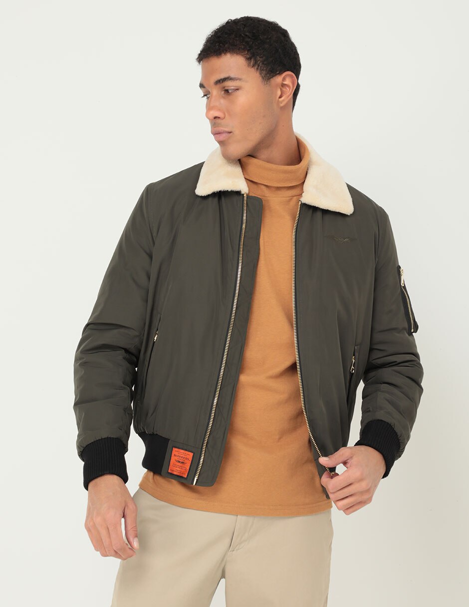 Chamarra discount bomber hombre