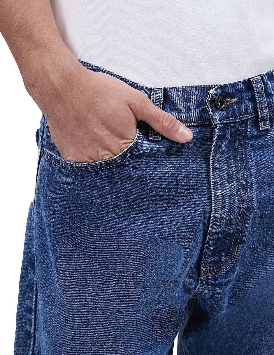 Jeans straight 8021 lavado obscuro para hombre 5