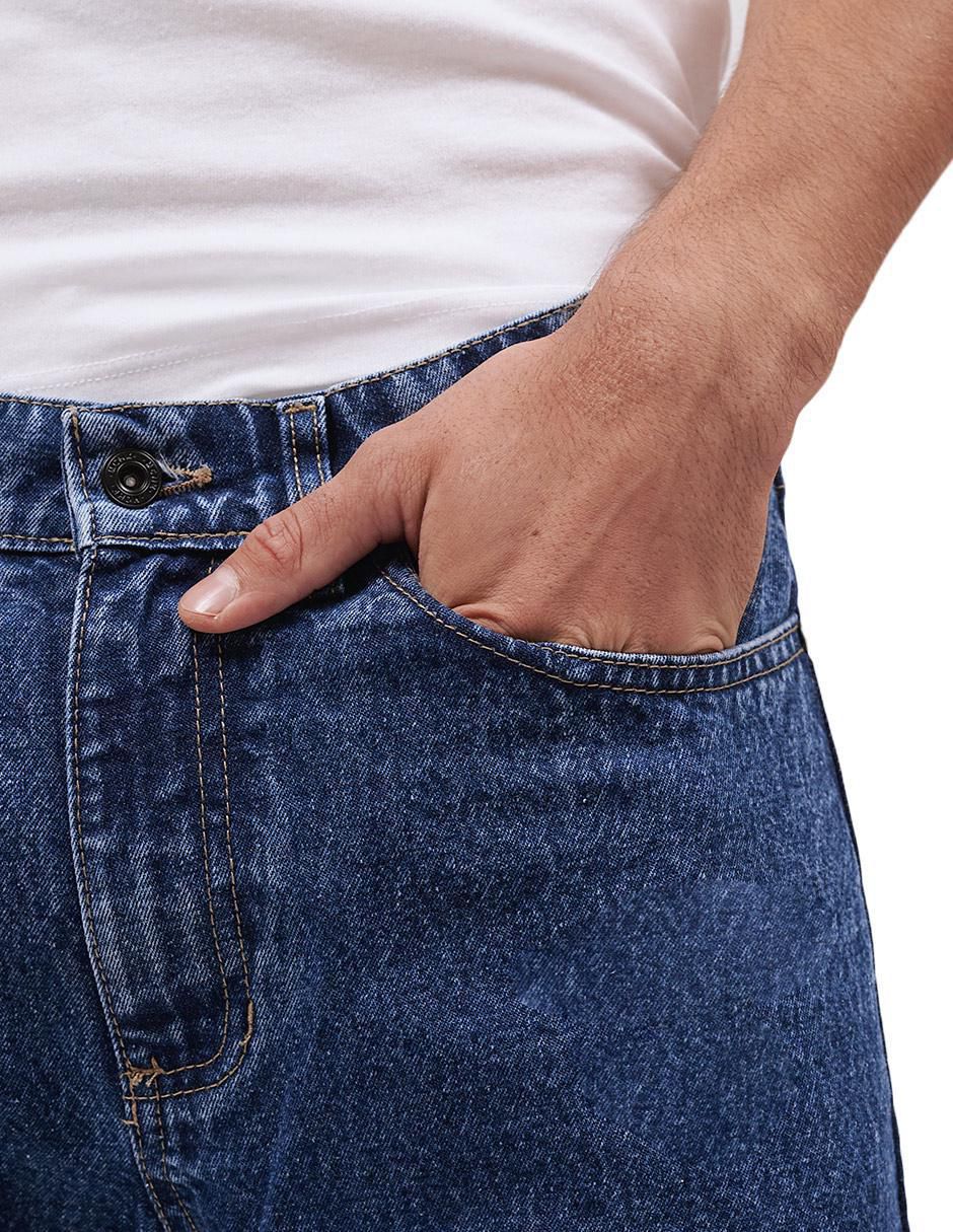 Jeans crooped straight 8019 lavado claro para hombre 4