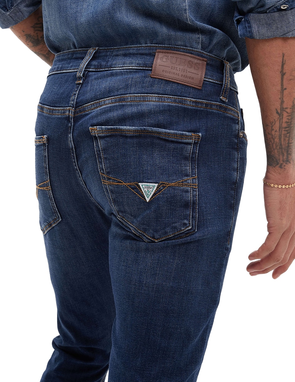 Jeans skinny GUESS deslavado para hombre
