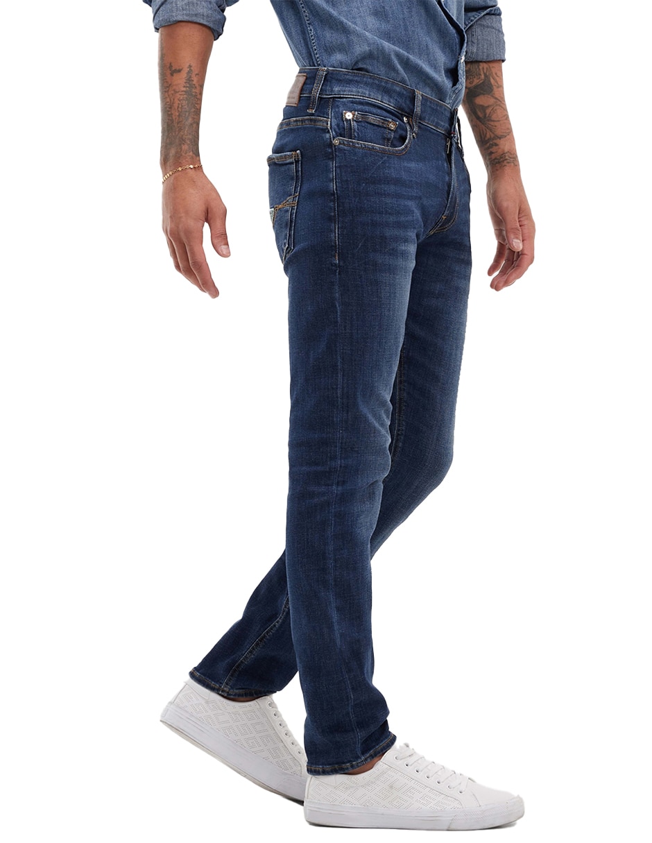 Jeans skinny deslavado para hombre 6